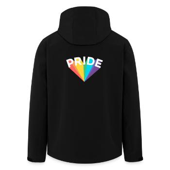 Fierté Colorée - Veste softshell homme en polyester recyclé Stanley/Stella - noir - Dos - AI Model Male 185 light (185cm)