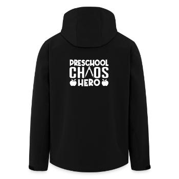 Preschool Teacher Chaos Hero Daycare Teacher - Recycelte Männer Softshell-Jacke von Stanley/Stella - Schwarz - Hinten - AI Model Male 185 light (185cm)