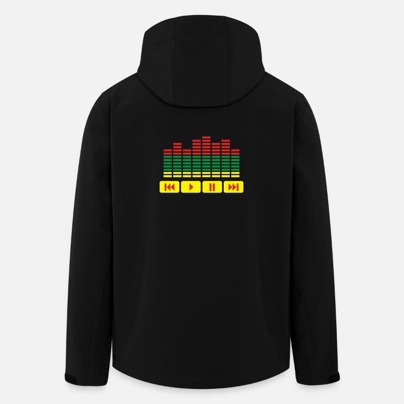 Equalizer DJ music player - Men’s Recycled Softshell Jacket by Stanley/Stella - black