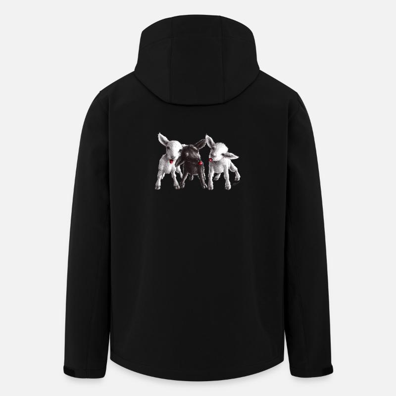 freche schafe - Recycelte Männer Softshell-Jacke von Stanley/Stella - Schwarz
