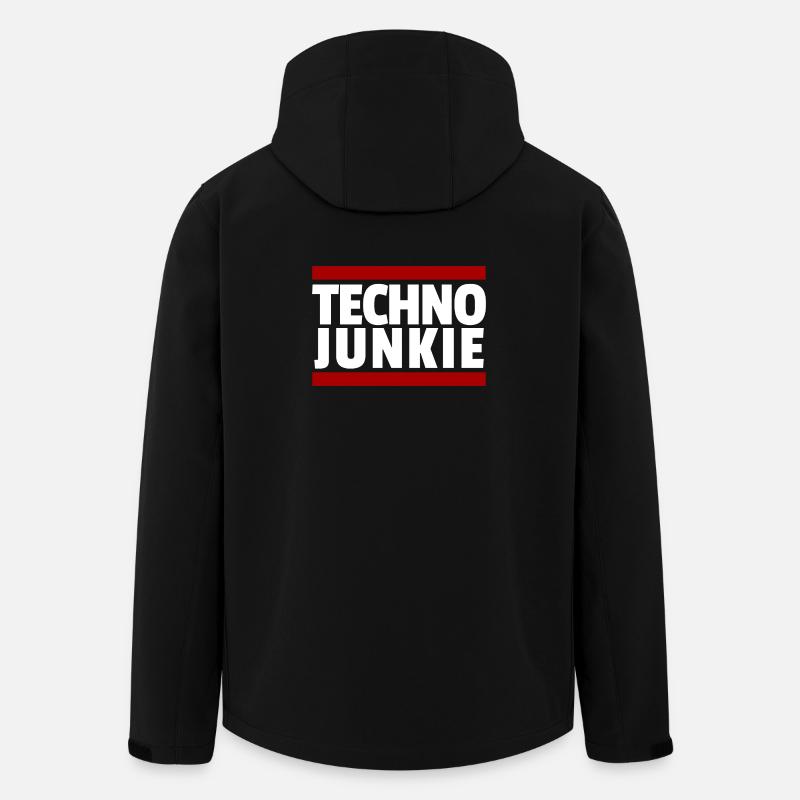 Techno Rave Junkie - Recycelte Männer Softshell-Jacke von Stanley/Stella - Schwarz
