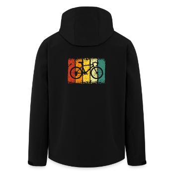 bicycle - Men’s Recycled Softshell Jacket by Stanley/Stella - black - Back - AI Model Male 185 light (185cm)