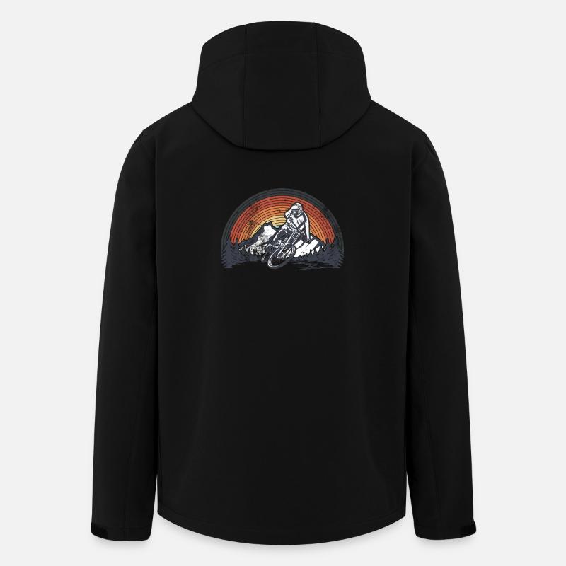 Downhill-Jahrgang - Recycelte Männer Softshell-Jacke von Stanley/Stella - Schwarz