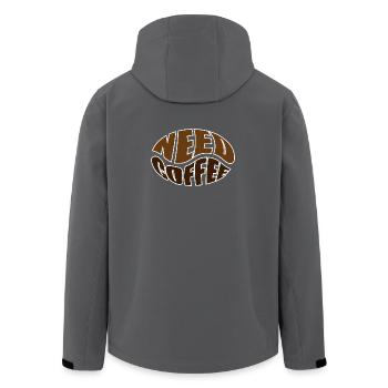 Grain de café grain de café besoin de café - Veste softshell homme en polyester recyclé Stanley/Stella - charbon - Dos - AI Model Male 185 light (185cm)