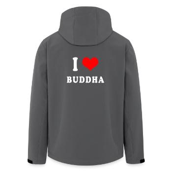 J'adore Bouddha - Veste softshell homme en polyester recyclé Stanley/Stella - charbon - Dos - AI Model Male 185 light (185cm)