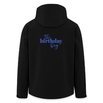 The Birthday Boy - Men’s Recycled Softshell Jacket by Stanley/Stella - black - Back - AI Model Male 185 light (185cm)