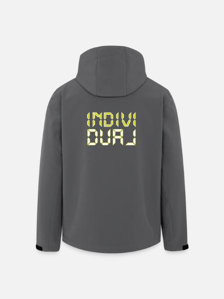 Individual - Neon-Digitalschrift - Recycelte Männer Softshell-Jacke von Stanley/Stella - Schwarz