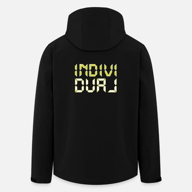 Individual -  Neon-Digitalschrift - Recycelte Männer Softshell-Jacke von Stanley/Stella - Schwarz