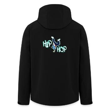 HIP-HOP - Recycelte Männer Softshell-Jacke von Stanley/Stella - Schwarz - Hinten - AI Model Male 185 light (185cm)