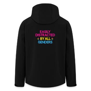 LGBT Pride Month - Leicht abgelenkt von allen Geschlechtern - Recycelte Männer Softshell-Jacke von Stanley/Stella - Schwarz - Hinten - AI Model Male 185 light (185cm)