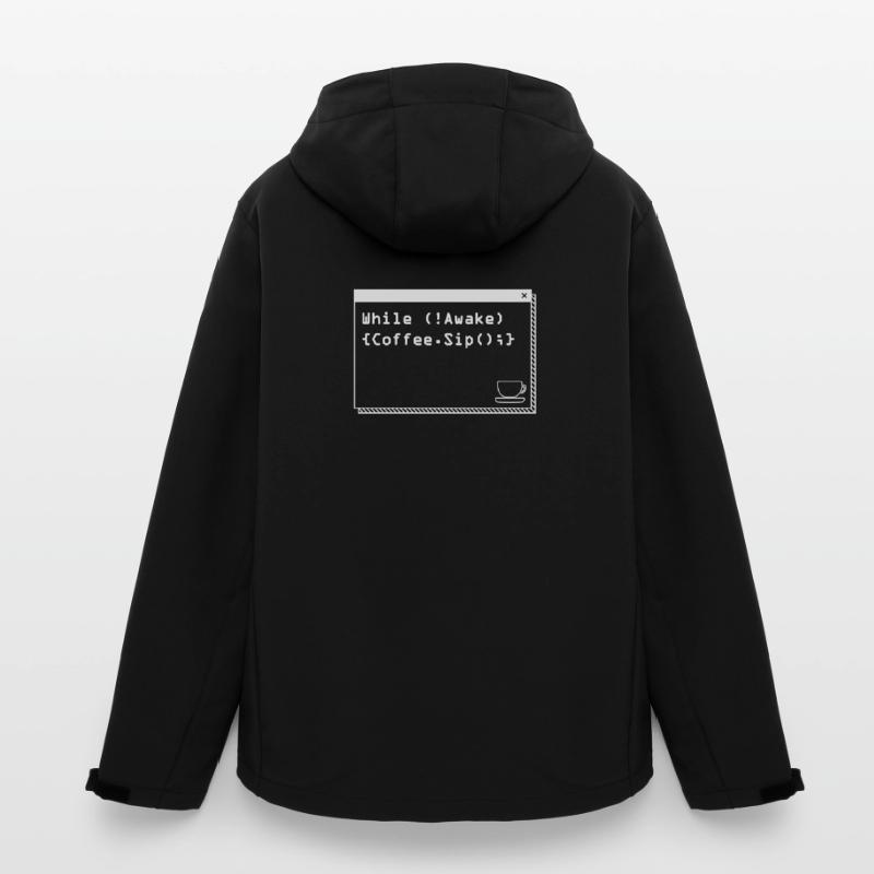 Programmers generate code from coffee Men’s Recycled Softshell Jacket by Stanley/Stella