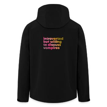 Vampir - Recycelte Männer Softshell-Jacke von Stanley/Stella - Schwarz - Hinten - AI Model Male 185 light (185cm)