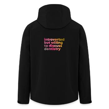 Dentistry - Men’s Recycled Softshell Jacket by Stanley/Stella - black - Back - AI Model Male 185 light (185cm)