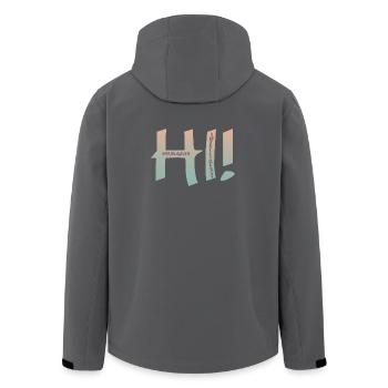 HALLO MENSCHLICHE INTELLIGENZ - Recycelte Männer Softshell-Jacke von Stanley/Stella - Schwarz - Hinten - AI Model Male 185 light (185cm)