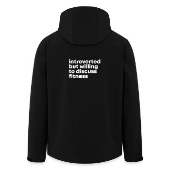 Fitness - Men’s Recycled Softshell Jacket by Stanley/Stella - black - Back - AI Model Male 185 light (185cm)