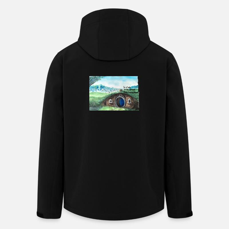 Tolkien Hole Landschaftskunst - Recycelte Männer Softshell-Jacke von Stanley/Stella - Schwarz