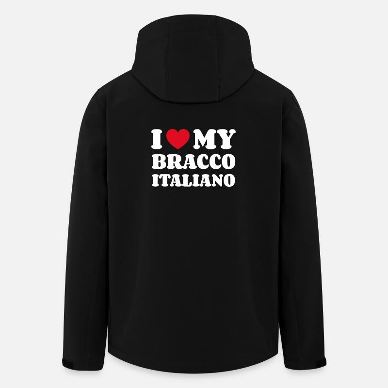 J'aime mon Bracco Italiano - Veste softshell homme en polyester recyclé Stanley/Stella - noir