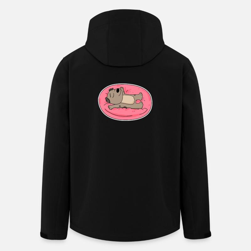 Cute dog lying down - Men’s Recycled Softshell Jacket by Stanley/Stella - black