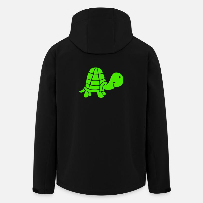 Little turtle smiling friendly happy - Men’s Recycled Softshell Jacket by Stanley/Stella - black
