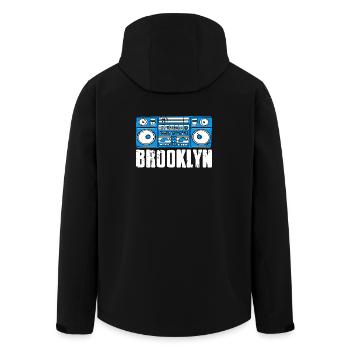 Brooklyn Sound Vibes City Beat Expression - Recycelte Männer Softshell-Jacke von Stanley/Stella - Schwarz - Hinten - AI Model Male 185 light (185cm)