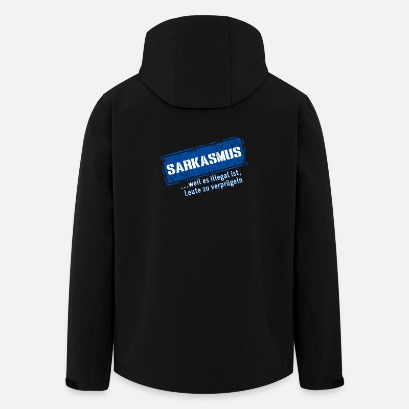 Sarcasme–... Parce que c’est illégal (Fun) - Veste softshell homme en polyester recyclé Stanley/Stella - noir