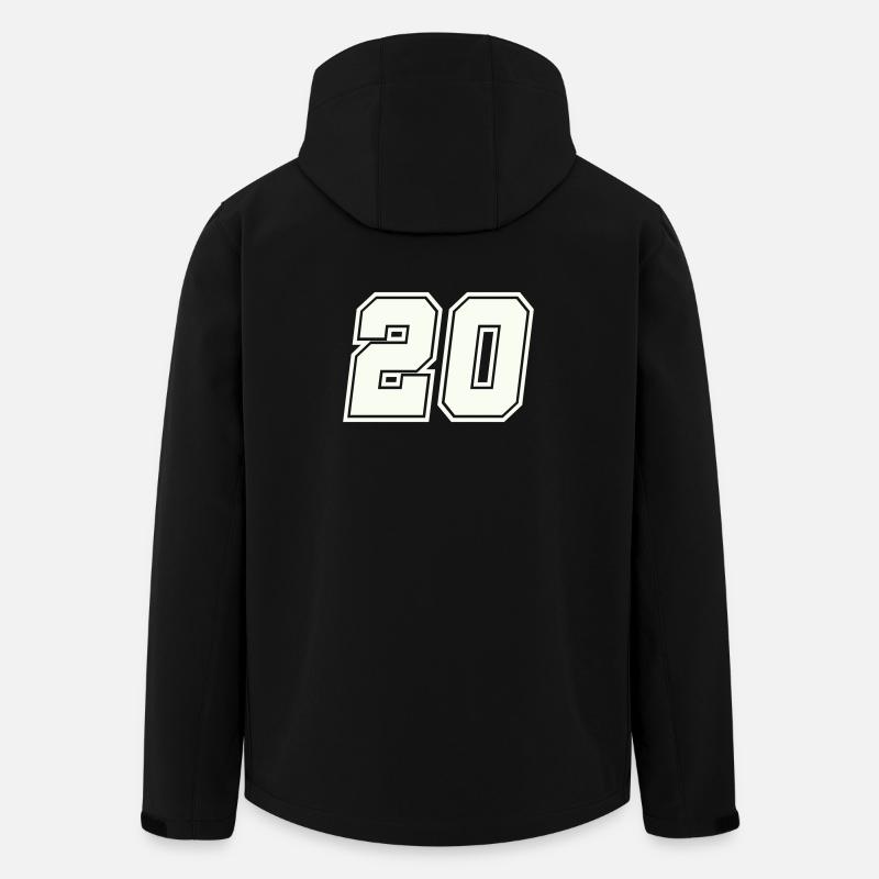 20 Number - Men’s Recycled Softshell Jacket by Stanley/Stella - black