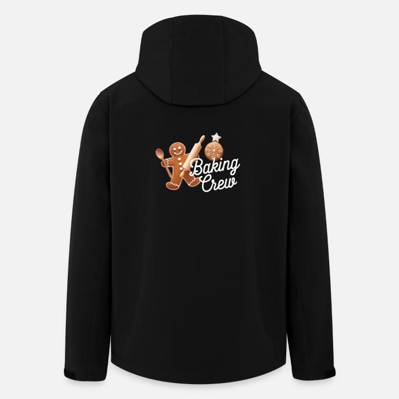 Baking Crew Gingerbread Man Christmas Baking - Men’s Recycled Softshell Jacket by Stanley/Stella - black