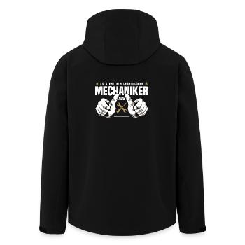 mécanicien - Veste softshell homme en polyester recyclé Stanley/Stella - noir - Dos - AI Model Male 185 light (185cm)
