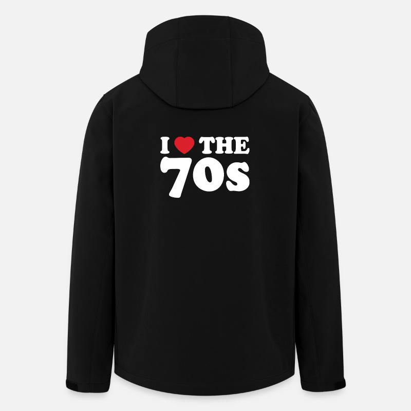 I love retro 70s - Men’s Recycled Softshell Jacket by Stanley/Stella - black