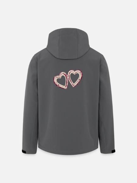 Double heart connection - Men’s Recycled Softshell Jacket by Stanley/Stella - black