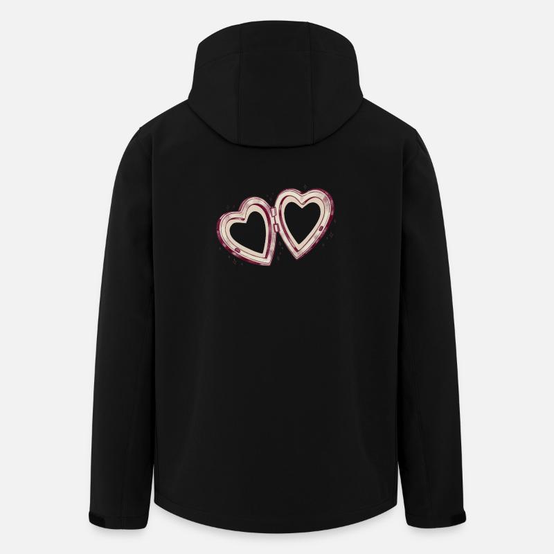 Double heart connection - Men’s Recycled Softshell Jacket by Stanley/Stella - black