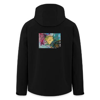 Goldbrunnen - Recycelte Männer Softshell-Jacke von Stanley/Stella - Schwarz - Hinten - AI Model Male 185 light (185cm)