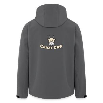 CRAZY COW - Recycelte Männer Softshell-Jacke von Stanley/Stella - Schwarz - Hinten - AI Model Male 185 light (185cm)