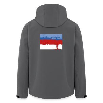 ŁUŽICA KRAWI - BRUNICA - Men’s Recycled Softshell Jacket by Stanley/Stella - black - Back - AI Model Male 185 light (185cm)