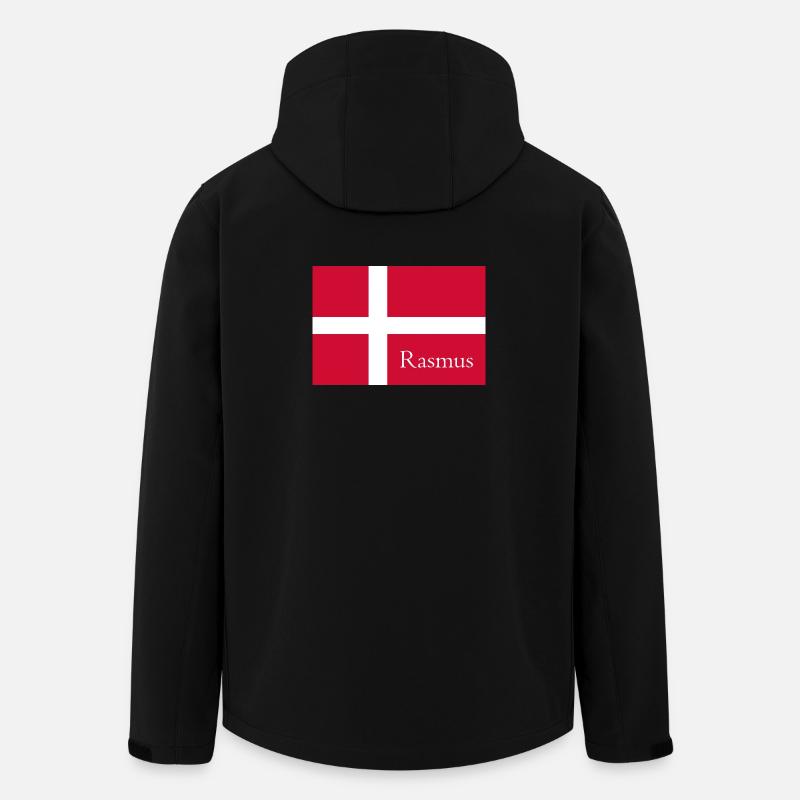 Rasmus auf dänischer Flagge - Recycelte Männer Softshell-Jacke von Stanley/Stella - Schwarz