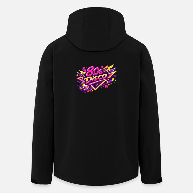 80er Disco Neon Fusion - Recycelte Männer Softshell-Jacke von Stanley/Stella - Schwarz