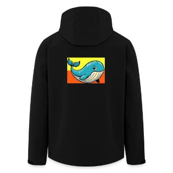 Wal - Recycelte Männer Softshell-Jacke von Stanley/Stella - Schwarz - Hinten - AI Model Male 185 light (185cm)