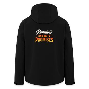 Sarcasm, empty promises, funny women - Men’s Recycled Softshell Jacket by Stanley/Stella - black - Back - AI Model Male 185 light (185cm)