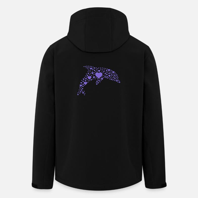 dolphin_hearts - Recycelte Männer Softshell-Jacke von Stanley/Stella - Schwarz