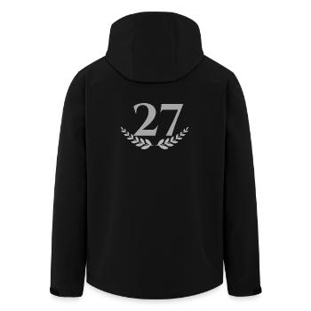 27 - Recycelte Männer Softshell-Jacke von Stanley/Stella - Schwarz - Hinten - AI Model Male 185 light (185cm)