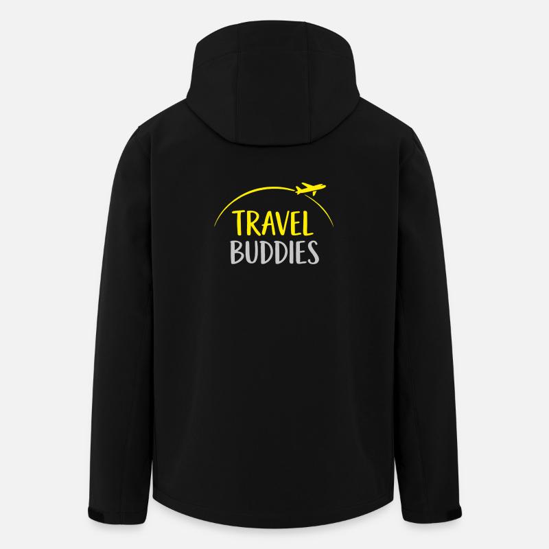 Travel buddies - Recycelte Männer Softshell-Jacke von Stanley/Stella - Schwarz