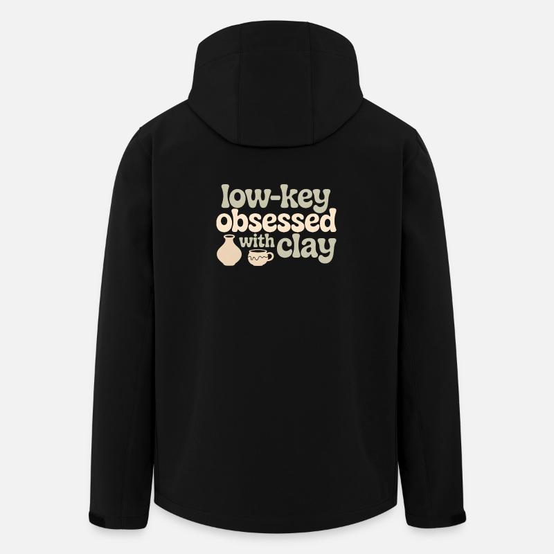 Still tonverliebt | Töpfern Keramik - Recycelte Männer Softshell-Jacke von Stanley/Stella - Schwarz