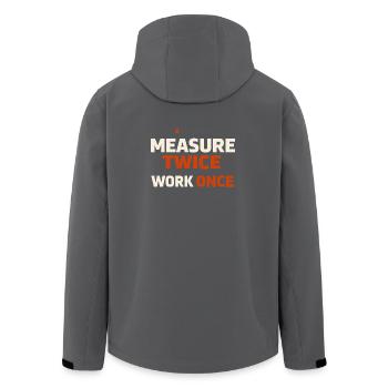 Mode de vie ouvrier Fierté ouvrière Travail - Veste softshell homme en polyester recyclé Stanley/Stella - noir - Dos - AI Model Male 185 light (185cm)