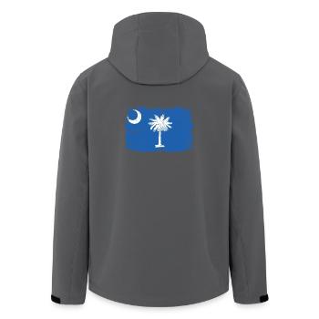 Drapeau de Caroline du Sud vieilli - Veste softshell homme en polyester recyclé Stanley/Stella - noir - Dos - AI Model Male 185 light (185cm)