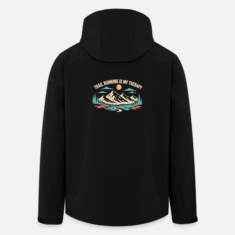 Trailrunning ist meine Therapie - Recycelte Männer Softshell-Jacke von Stanley/Stella - Schwarz