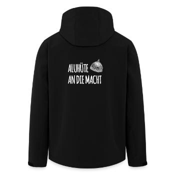 Aluhüte An Die Macht - Recycelte Männer Softshell-Jacke von Stanley/Stella - Schwarz - Hinten - AI Model Male 185 light (185cm)