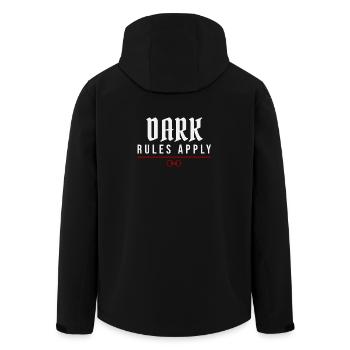 Dark Rules Apply – Alternative Lifestyle - Men’s Recycled Softshell Jacket by Stanley/Stella - black - Back - AI Model Male 185 light (185cm)
