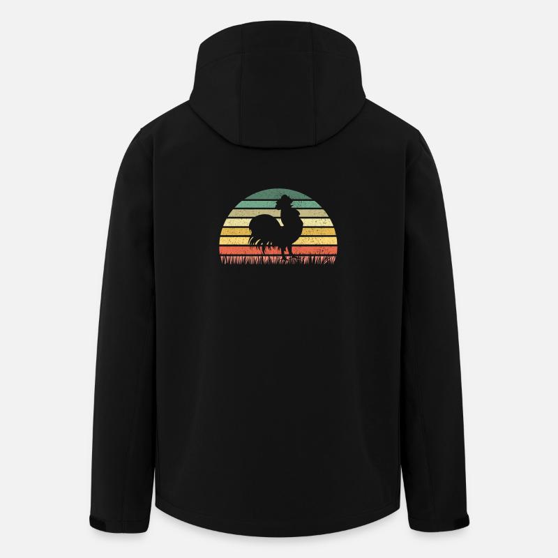 Hahn Huhn Hühner - Recycelte Männer Softshell-Jacke von Stanley/Stella - Schwarz