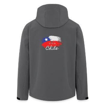 Viva Chile Flag Stain Paint T-Shirt - Men’s Recycled Softshell Jacket by Stanley/Stella - anthracite - Back - AI Model Male 185 light (185cm)