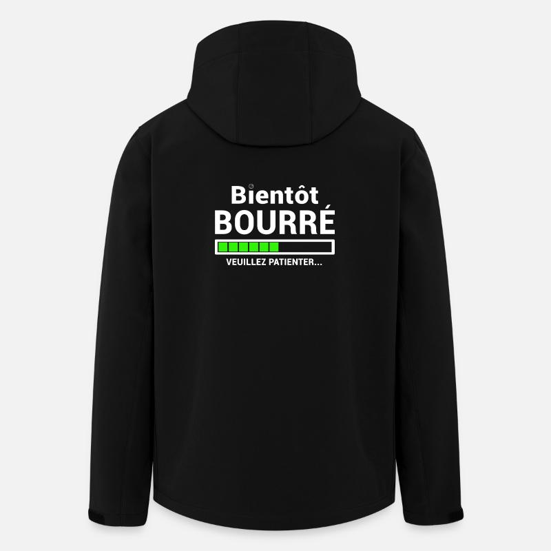 BIENTÔT BOURRE VEUILLEZ PATIENTER - Veste softshell homme en polyester recyclé Stanley/Stella - noir